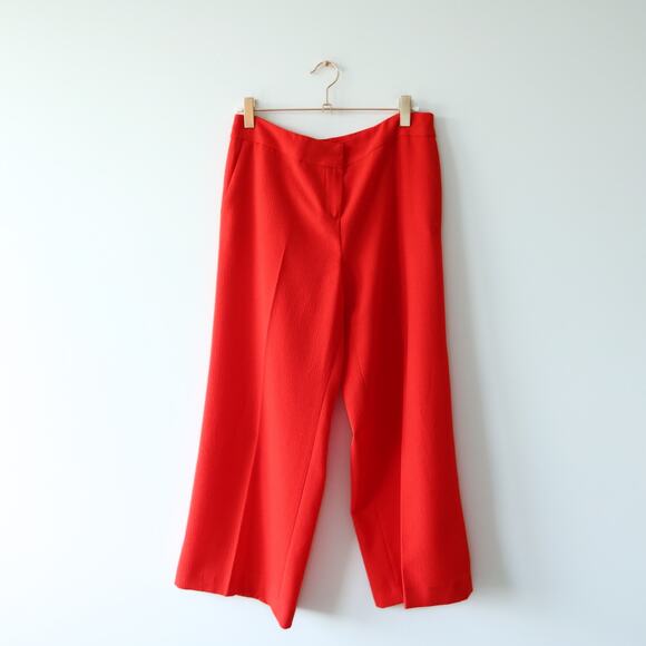 Biancoghiaccio Red Cropped Trousers EU 40 US 12 - Picture 1 of 7